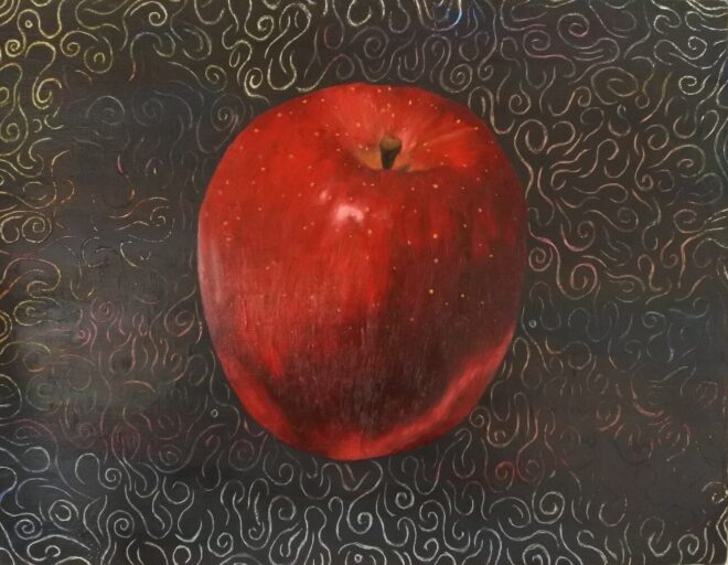 りんご　油絵