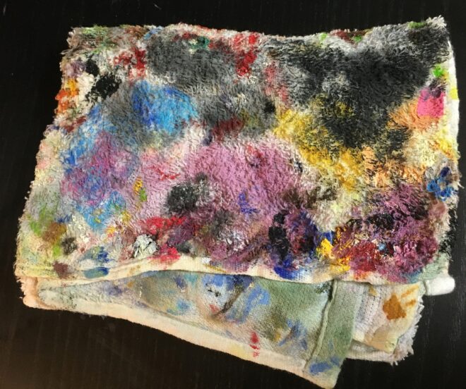 油絵 掃除 絵の具 ウエス 雑巾