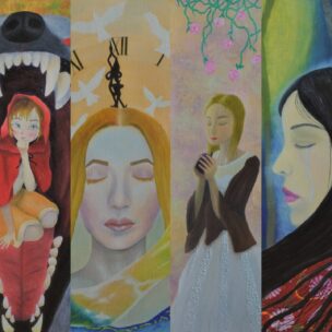 童話の世界を油絵で描く