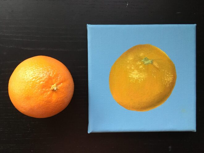 油絵 ミカン