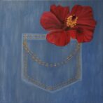 ハイビスカス　油絵