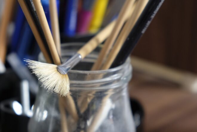 筆 扇 使い方 油絵