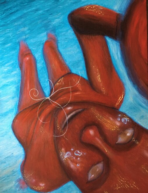 油絵 魚眼 俯瞰