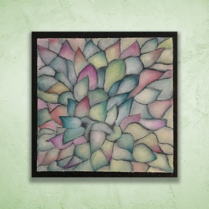 紫陽花　油絵　あじさい