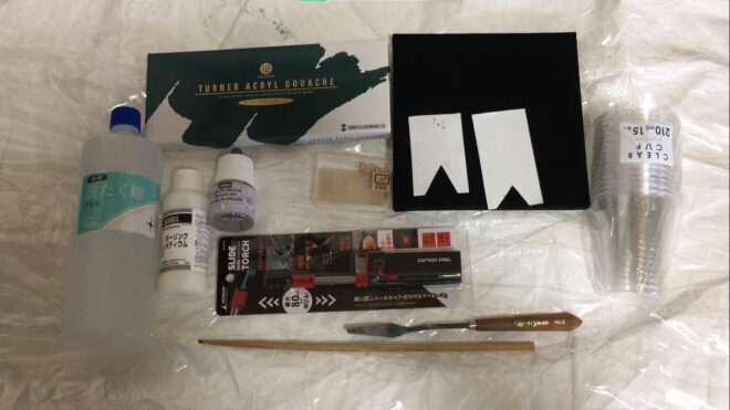 ポーリングアート
アクリル絵の具
初心者
道具