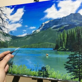 【独学】油絵で描く風景画に初挑戦♪