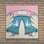 少女　油絵 イラスト　淡い アナログ　泣き顔