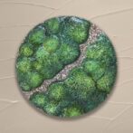 油絵　苔　インテリア　　 Moss