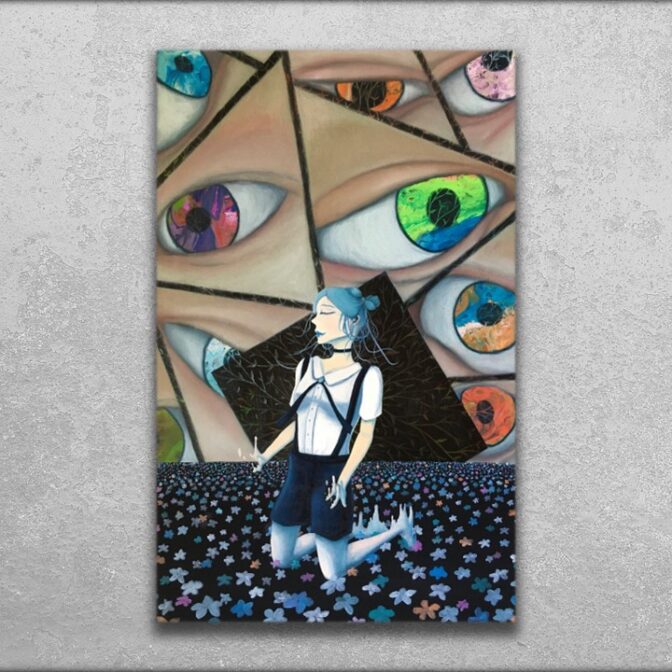 油絵　ポーリングアート フルイドアート　