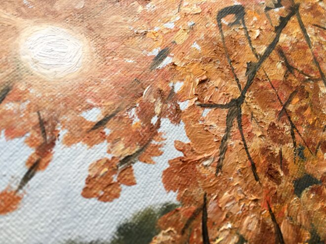 独学油絵 秋の風物詩「紅葉」を描く! | Shiva's art
