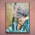 油絵　肖像画　女性　Portrait　ポートレート　人物画　和