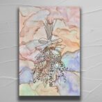 油絵　インテリア　インクアート　ドライフラワー