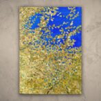 油絵　　風景画　紅葉　秋　イチョウ