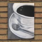 油絵　珈琲　コーヒー　原画